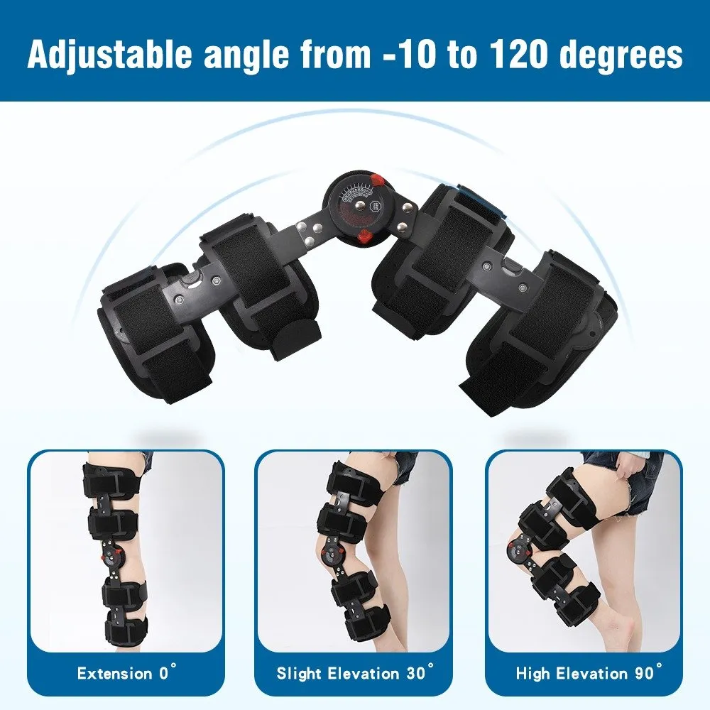 ROM Hinged Knee Brace for Post-Op Recovery, Adjustable Length and Motion Angle, Universal Fit Hinged Knee Braces Ober Health 5 ROM Hinged Knee Brace for Post-Op Recovery, Adjustable Length and Motion Angle, Universal Fit - Image 5