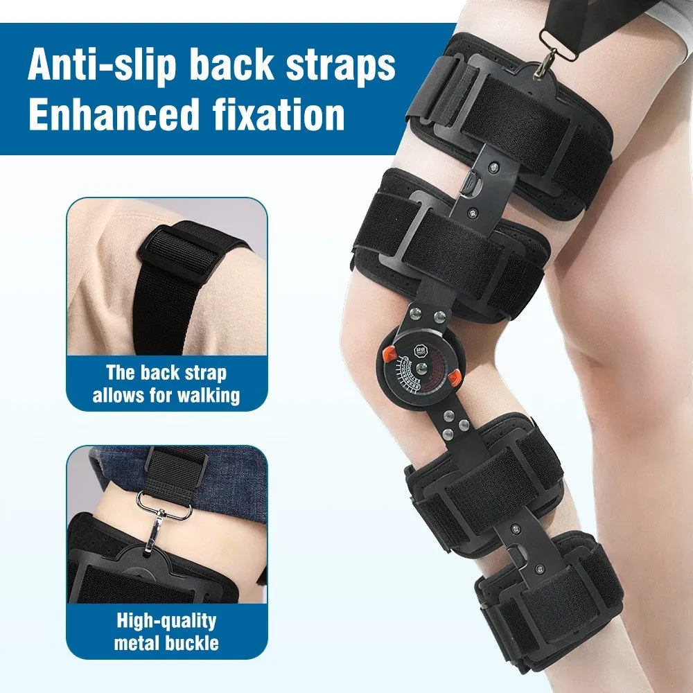 ROM Hinged Knee Brace for Post-Op Recovery, Adjustable Length and Motion Angle, Universal Fit Hinged Knee Braces Ober Health 6 ROM Hinged Knee Brace for Post-Op Recovery, Adjustable Length and Motion Angle, Universal Fit - Image 6